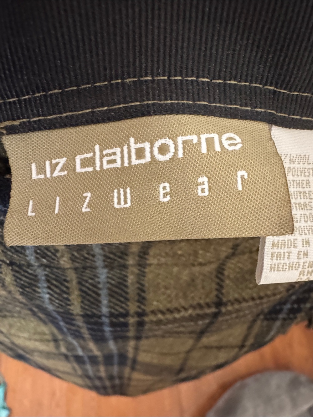Liz Claiborne wool Plaid Wrap Maxi Skirt with fringe! - Picture 6 of 7